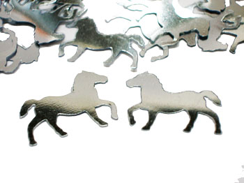 silver horse confetti